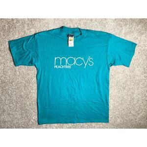 NEW Old Stock VINTAGE Macys Peachtree T-Shirt Short Sleeve Size Large Cotton